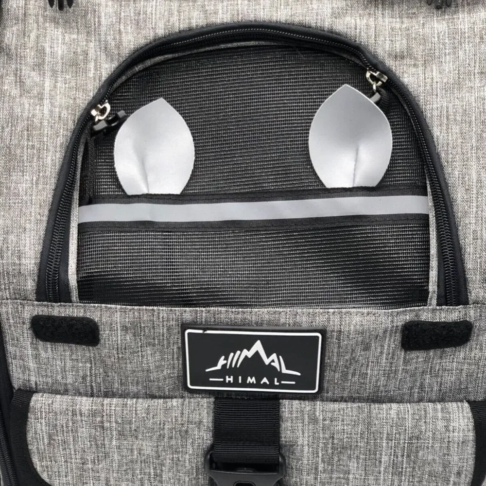 Ventilated Design Breathable, Pet Carrier Backpack for Dogs, Cats, with Pet Bow